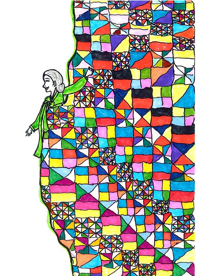 “내가 만난 사람들이 이렇게 조각조각 이어져서 넓은 치마처럼 펼쳐지는 느낌이 들었어.” 오월의봄 제공