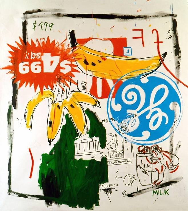 워홀·바스키아, 바나나, 1984, 개인 소장