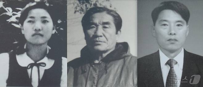 윤석열 대통령이 18일 광주 북구 운정동 국립5·18민주묘지에서 열린 제44주년 5·18민주화운동기념식 참석 직후 참배한 열사의 모습. 왼쪽부터 순서대로 박금희·김용근·한강운 열사. (국립5·18민주묘지 제공) 2024.5.18/뉴스1 ⓒ News1 이승현 기자