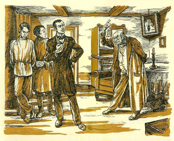 1943년 ‘The Modern Library’가 출간한 소설 『카라마조프가의 형제들』 본문 삽화. [사진 지식을만드는지식]