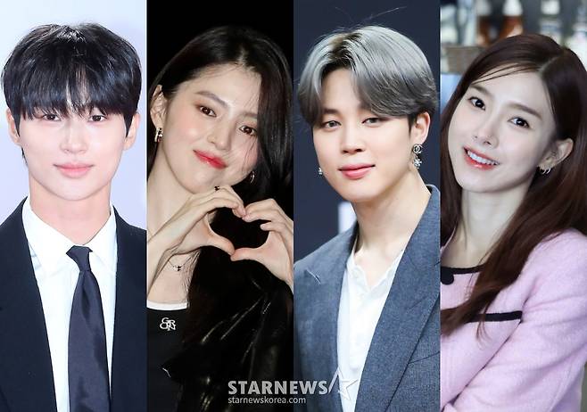 변우석, 한소희, 방탄소년단 지민, 김소은 /사진=스타뉴스