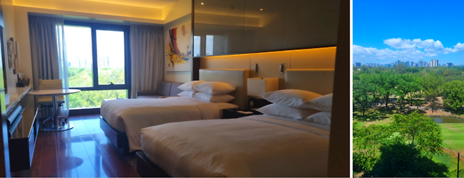 메리어트 호텔 마닐라 객실 내부와 전망 / 사진=김혜성 여행+ 기자