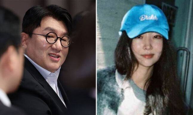 방시혁 하이브 의장(왼쪽), 민희진 어도어 대표. 연합뉴스·어도어 제공