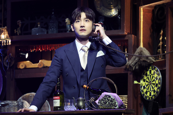 Max Changmin, or Shim Chang-min as backward aging Benjamin in the musical "Benjamin Button" playing at Sejong M Theater in central Seoul [YONHAP]