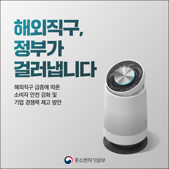 중소벤처기업부가 직구 규제와 관련해 홍보했던 포스터