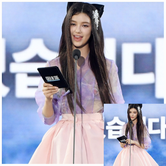 눈에 띄는 시스루 한복 패션을 선보인 다니엘은 젊은 감각의 화려한 스타일로 주목을 받았다.사진=MK스포츠 DB