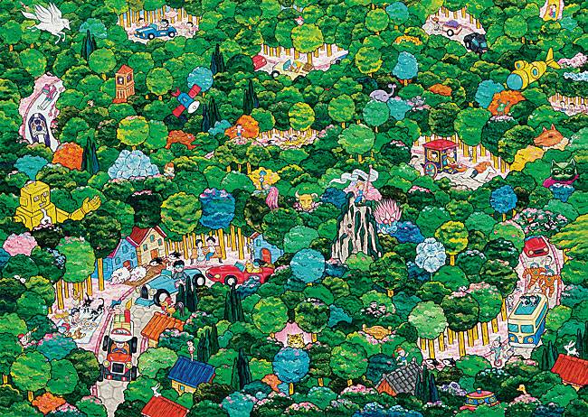 여동헌 ‘낙원에 온 것을 환영합니다’, 83×117㎝, 캔버스에 아크릴, 2023.