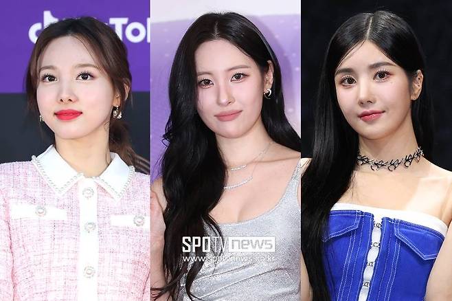 ▲ 트와이스 나연, 선미, 권은비(왼쪽부터). ⓒ곽혜미 기자