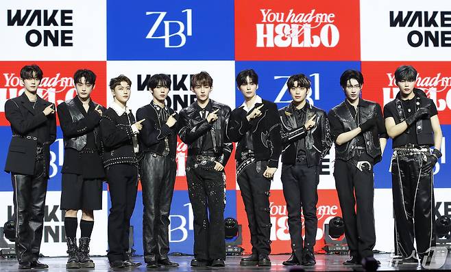 그룹 제로베이스원(ZEROBASEON) 김규빈(왼쪽부터)과 김지웅, 석매튜, 한유진, 장하오, 성한빈, 김태래, 리키, 박건욱 ⓒ News1