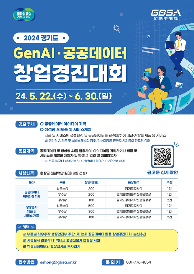 경기도, 생성형AI·공공데이터 '창업경진대회' 참가자