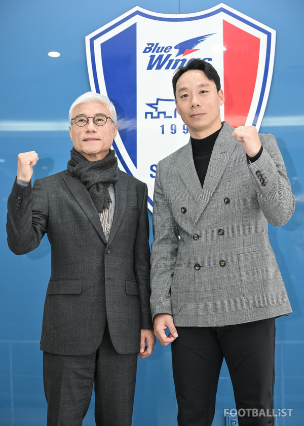 박경훈 단장(왼쪽), 염기훈 감독(이상 수원삼성). 서형권 기자