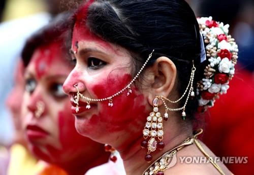 인도 힌두교 축제 나브라트리  [EPA=연합뉴스]