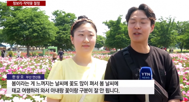 YTN 뉴스에서 인터뷰에 응하고 있는 김미나·한상오씨. YTN 캡처