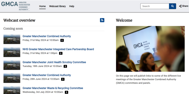 ▲ GMCA(Greater Manchester Combined Authority, 그레이터맨체스터 연합 기구) 홈페이지 갈무리.