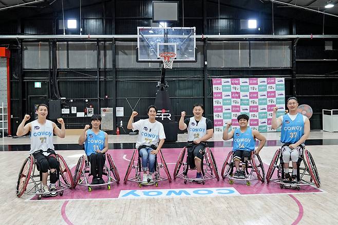 배우 신현준이 휠체어농구에 도전했다. 사진 | 서울시장애인체육회