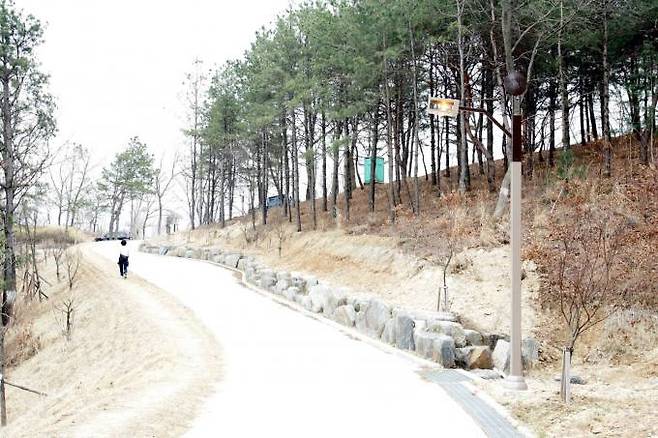 남산공원로에 가로등이 설치된다. 상주시 제공.