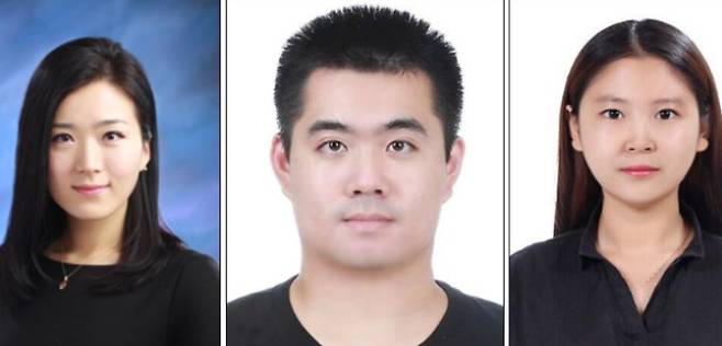 이유경(왼쪽부터) 교수와 리우위 박사, 리이 박사과정 학생. 동국대 제공