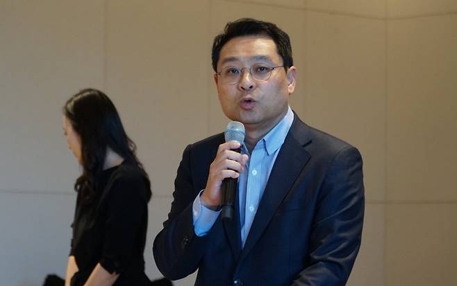 29일 재개장을 앞두고 기자간담회를 진행한 김민수 해비치 대표이사. 제주｜김재범 기자