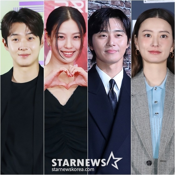 최우식(왼쪽부터), 고민시, 박서준, 정유미 /사진=스타뉴스
