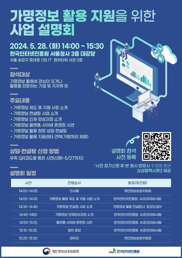 가명정보 활용 활성화 사업 설명회 [KISA 제공. 재판매 및 DB 금지]