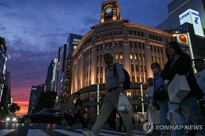 일본 도쿄 긴자 거리 [AFP 연합뉴스 자료사진. 재판매 및 DB 금지]