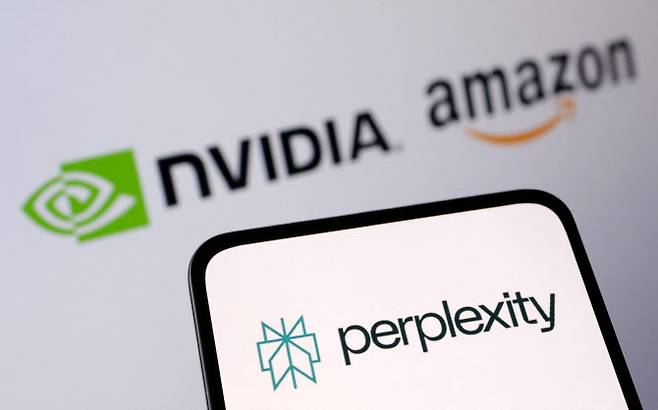 Perplexity AI, Nvidia and Amazon logos are seen in this illustration taken January 4, 2024. REUTERS/Dado Ruvic/Illustration