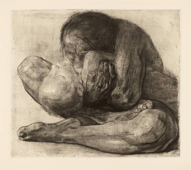 케테 콜비츠, ‘죽은 아이를 안고 있는 어머니’, 1903