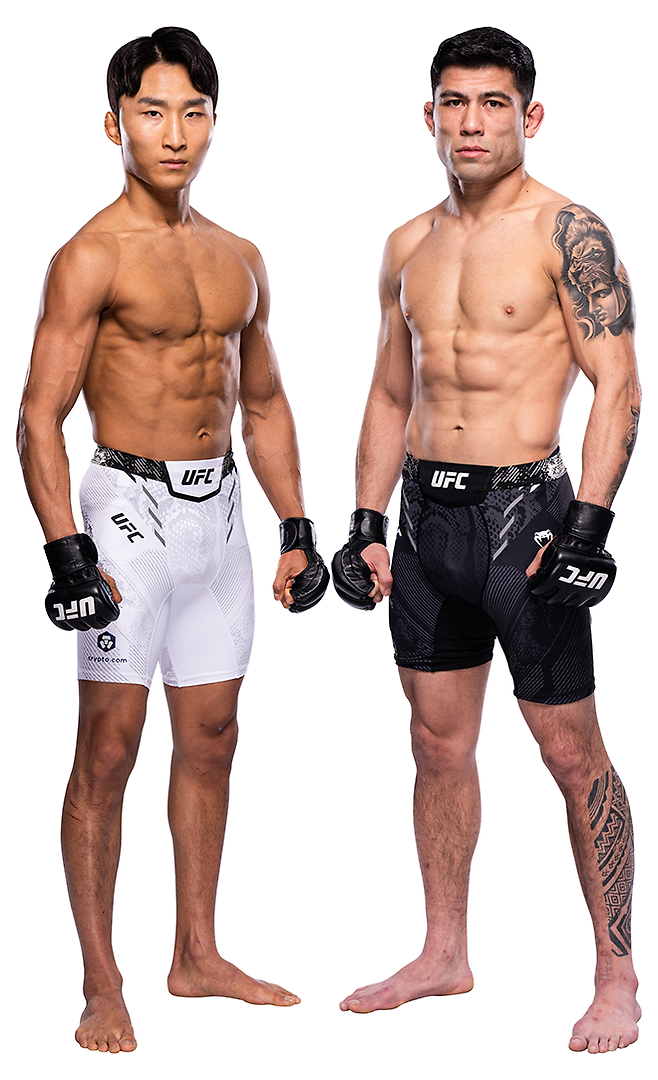 이정영(왼쪽) vs 하이더 아밀은 UFC 1승 파이터 대결이다. 사진=TKO