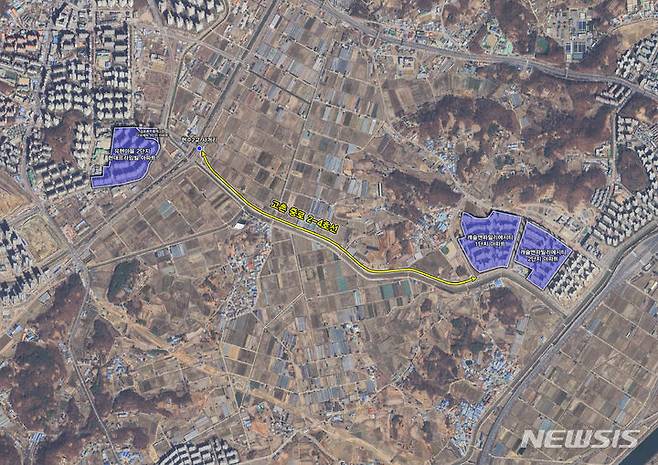 [김포=뉴시스] 풍무~고촌 오가는 신규도로 위치도. (사진=김포시 제공) 2024.05.26. photo@newsis.com
