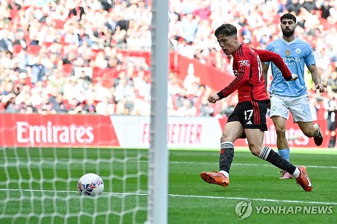 선제골을 터트리는 맨유의 알레한드로 그라나초 [AFP=연합뉴스]