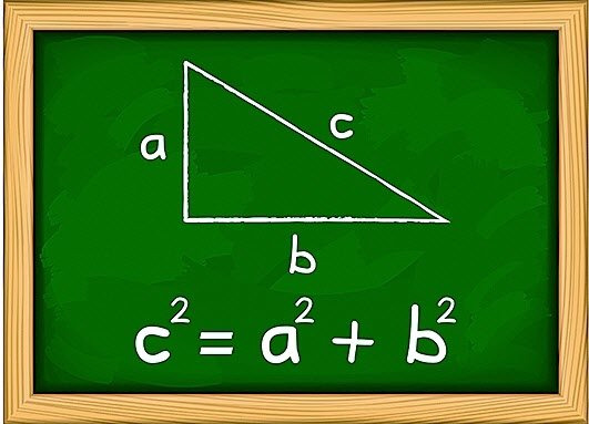 직각삼각형의 세 변의 길이 사이에 a²+b²=c²인 관계가 성립하는 피타고라스 정리. 게티이미지코리아