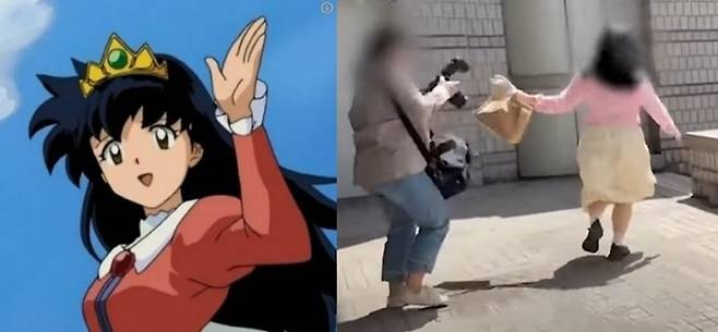 탈덕수용소가 이용하던 유튜브 프로필(왼쪽)과 기자를 가까스로 따돌리며&nbsp;달아나고 있는 탈덕수용소 운영자 박모씨. 사진 유튜브·디스패치