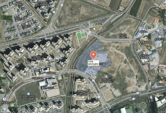 김포 구래동 한강신도시 데이터센터 위치도. (자료 = 네이버 지도 캡처)