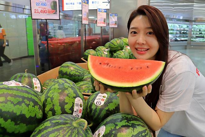 롯데마트는 매년 여름 과일 매출 1위를 기록하는 수박을 실패 없이 고를 수 있도록 ‘신선을 새롭게 수박 캠페인’을 진행하고 있다.