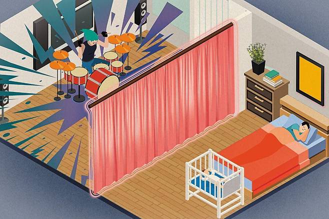 실크 원단에 압전 섬유를 더해 소음을 줄이는 방음 커튼이 개발됐다. 매사추세츠공대(MIT) 연구진은 방음 커튼으로 소음의 75%를 줄일 수 있었다고 밝혔다./매사추세츠공대(MIT)