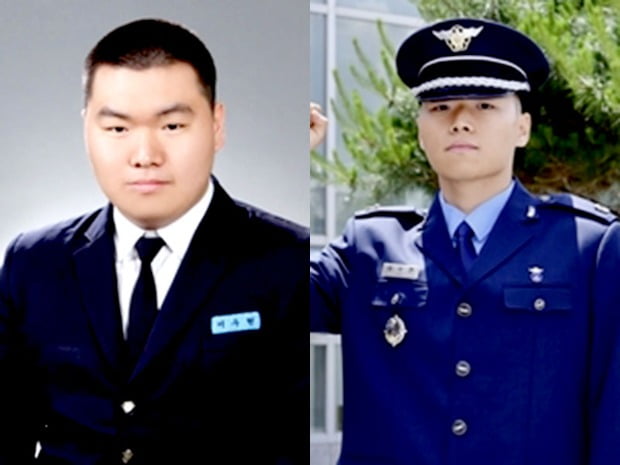 다이어트 전(왼쪽)과 후의 이우현 소위 / 사진=공군 제공