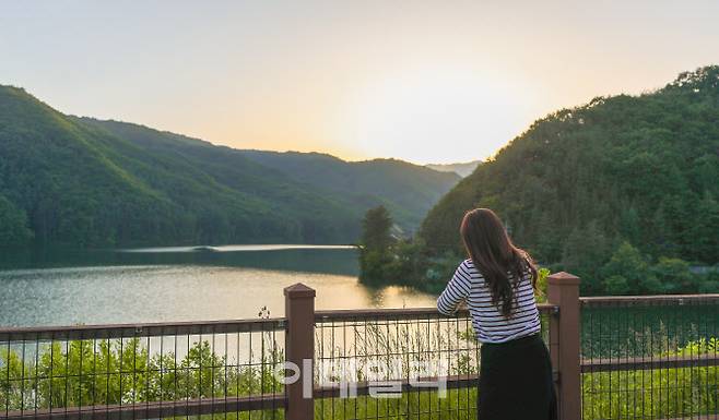 소백산생태탐방원 바로 옆에 있는 단산저수지