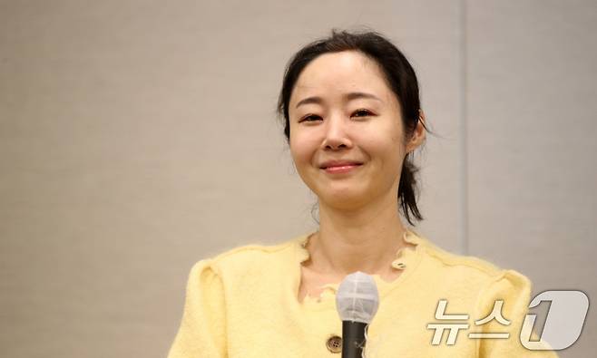 민희진 어도어 대표가 31일 오후 서울 중구 프레스센터에서 어도어 임시주주총회 관련 기자회견을 하고 있다. (공동취재) 2024.5.31/뉴스1 ⓒ News1 이재명 기자