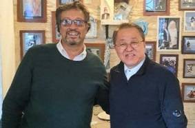 이탈리아 나폴리대 맛시모 촐로 교수(왼쪽)와 엘리시움바이오 김홍렬 대표. [엘리시움 제공]