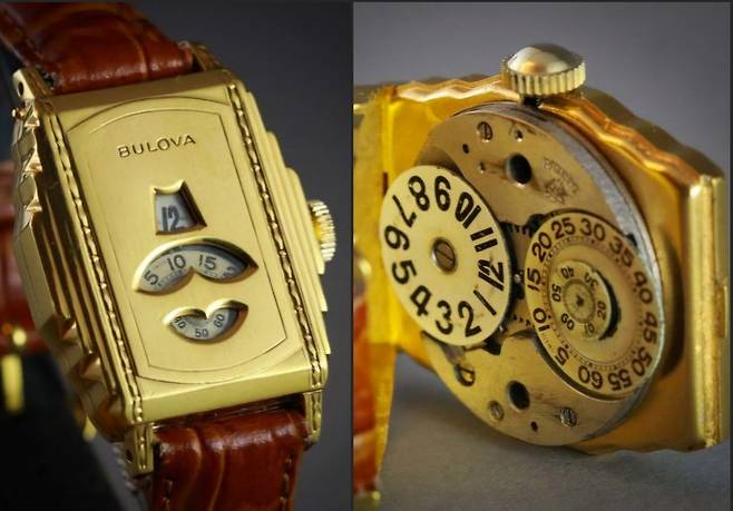 '부로바'(Bulova)의 점프아워 모델과 내부구조.