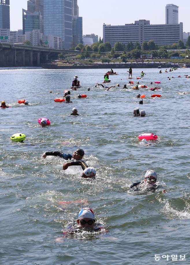 수십 년 전에 비하면 한강의 수질은 놀랄 만큼 깨끗해졌고 ‘한강은 수영할 수 있는 강’이라는 게 입증됐다.