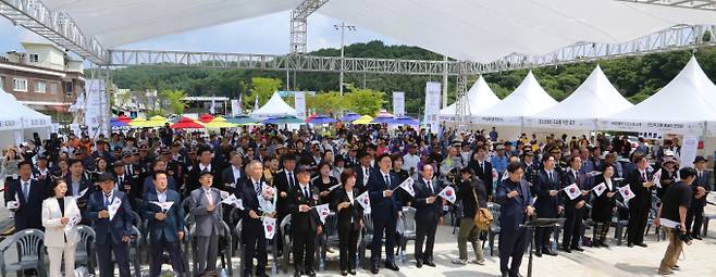 행안부가 주최한 '제14회 의병의 날' 기념식이 경기도 최초로 연천군 백학광장에서 열렸다. /사진제공=연천군