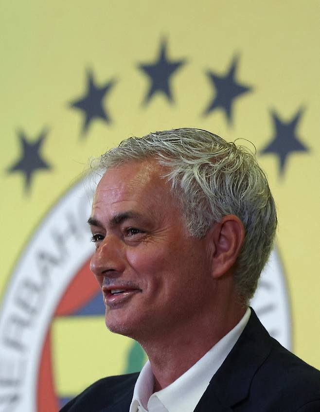 Soccer Football - Fenerbahce - Jose Mourinho Press Conference - Sukru Saracoglu Stadium, Istanbul, Turkey - June 3, 2024 New Fenerbahce coach Jose Mourinho during the press conference REUTERS/Murad Sezer <저작권자(c) 연합뉴스, 무단 전재-재배포, AI 학습 및 활용 금지>