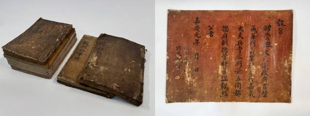 ▲박진 장군의 직계 후손인 박종해씨가 파주시 중앙도서관에 기탁한 기록물 ⓒ파주시 중앙도서관