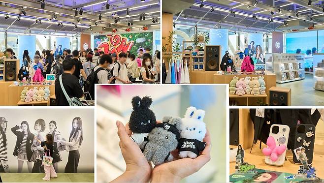 뉴진스 'How Sweet POP-UP'에서 만나볼 수 있는 제품 연출컷./IPX 제공