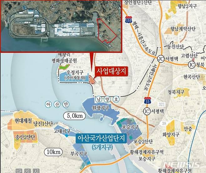 [화성=뉴시스] 화성우정 국가산단 위치