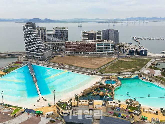 하늘에서 본 ‘웨이브파크’ 전경 (사진=김명상 기자)
