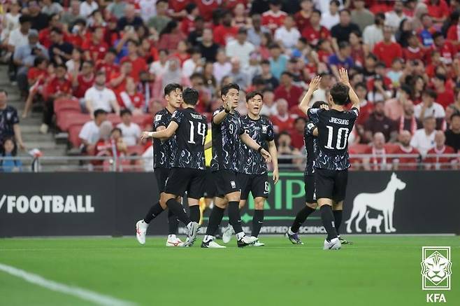 [서울=뉴시스]축구대표팀 주민규, A매치 최고령 득점 8위. (사진=대한축구협회 제공)