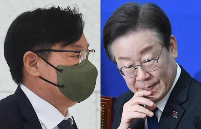 이화영 전 경기도 평화부지사(왼쪽)·더불어민주당 이재명 대표. 연합뉴스·황진환 기자