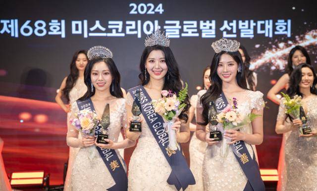 (왼쪽부터) 미스코리아 글로벌 선발대회에서 수상의 영예를 안은 '미' 이연재, '진' 최정은, '선' 권해지. 글로벌 이앤비 제공